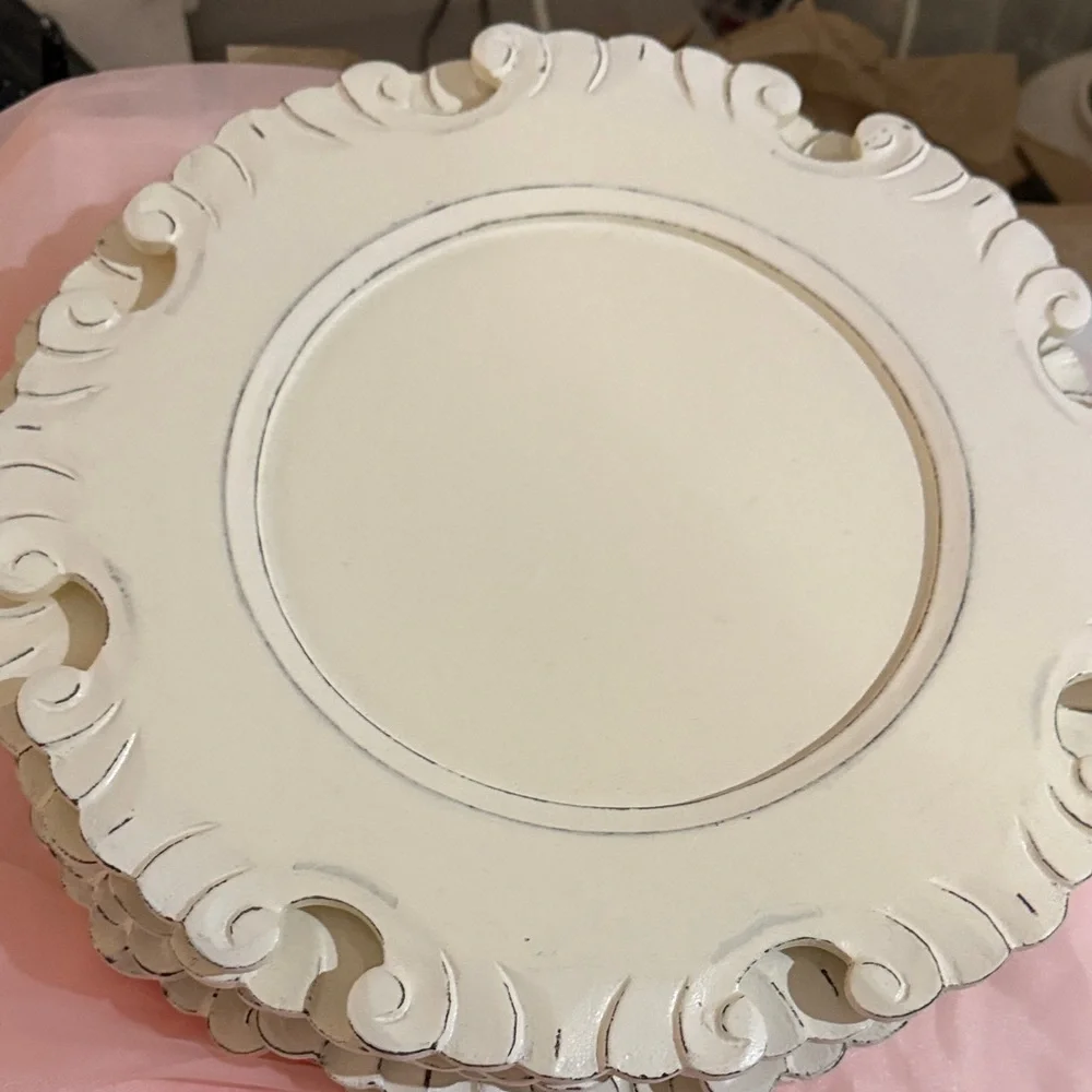 Pier 1  6# Cream plate charger